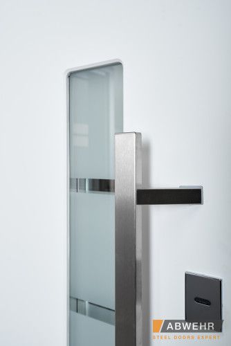 [Складська програма] Вхідні двері зі склом модель Liberty Glass (Колір RAL 7016+Біла) комплектація Megapolis MG3