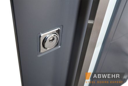 [Складська програма] Вхідні двері зі склом модель Liberty Glass (Колір RAL 7016+Біла) комплектація Megapolis MG3