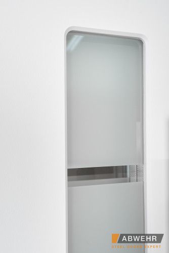 [Складська програма] Вхідні двері зі склом модель Liberty Glass (Колір RAL 7016+Біла) комплектація Megapolis MG3