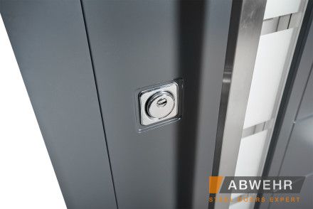 [Складська програма] Вхідні двері зі склом модель Liberty Glass (Колір RAL 7016+Біла) комплектація Megapolis MG3