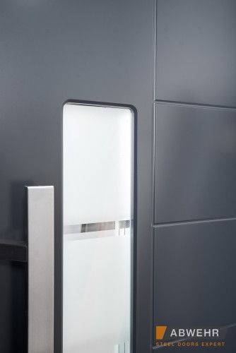 [Складська програма] Вхідні двері зі склом модель Liberty Glass (Колір RAL 7016+Біла) комплектація Megapolis MG3